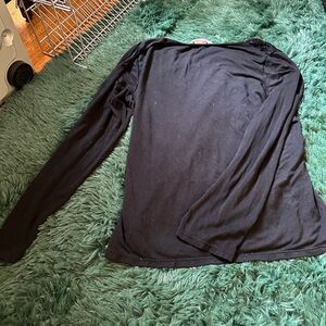 Gilligan and OMalley Black Long Sleeve Pajama Top size M GUC